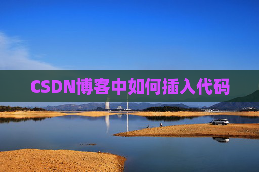 CSDN博客中如何插入代码